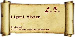 Ligeti Vivien névjegykártya